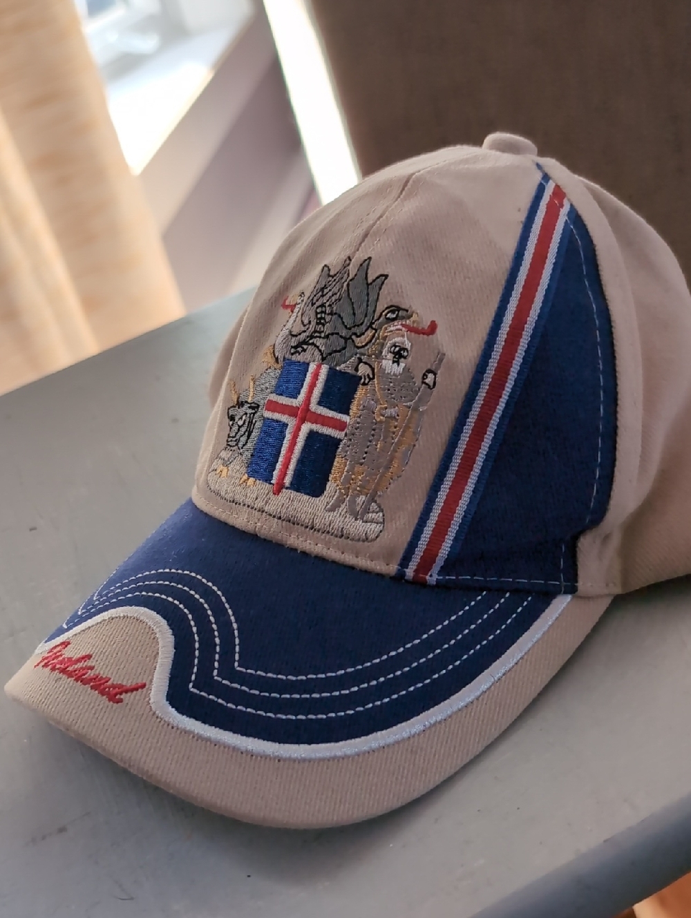 Iceland Baseball Cap Iceland Flag Coat Arms Embroidery